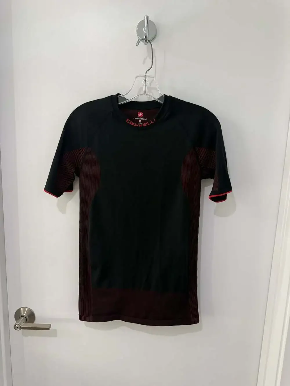 Castelli Core Seamless Short Sleeve Base Layer Black Red Size M